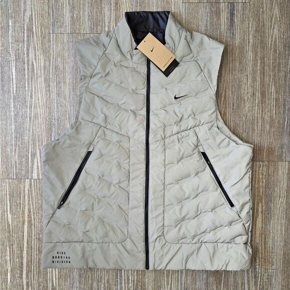 Nike Therma-Fit ADV Reflective Silver Running Division Vest Men's XLT FZ1131-035 - Picture 4 of 14